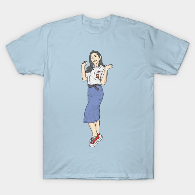 Schoolgirl T-Shirt by crissbahari